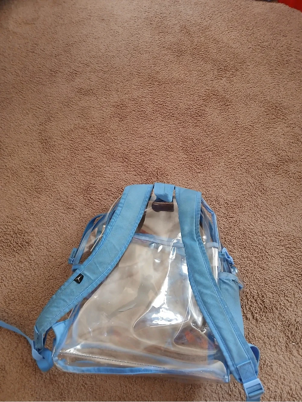 Jordan Clear Light Blue PVC Backpack with Black Jumpman